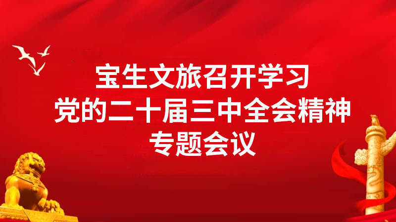 寶生文旅召開(kāi)學(xué)習黨的二十屆三中全會(huì )精神專(zhuān)題會(huì )議